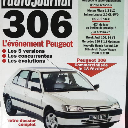 Peugeot 306 l'événement - L'auto journal - n° 1 - 1993 - revue magazine - voiture