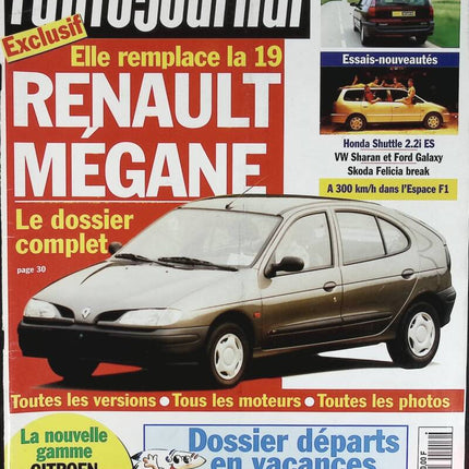 Renault Mégane – L'auto Journal – Nr. 413 – 1995 – Zeitschriftenrezension – Auto