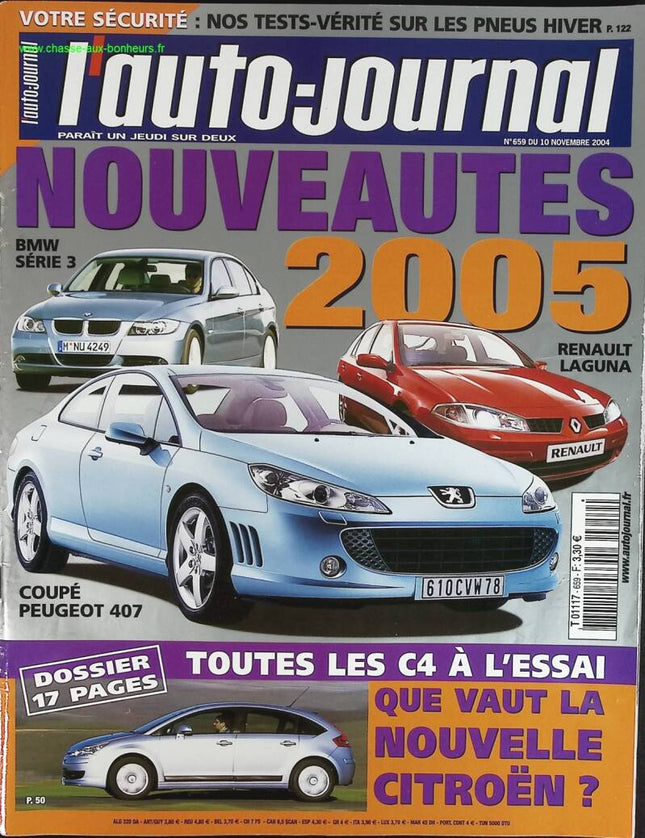 Nouveautés 2005 - L'auto journal - n° 659 - 2004 - revue magazine - voiture