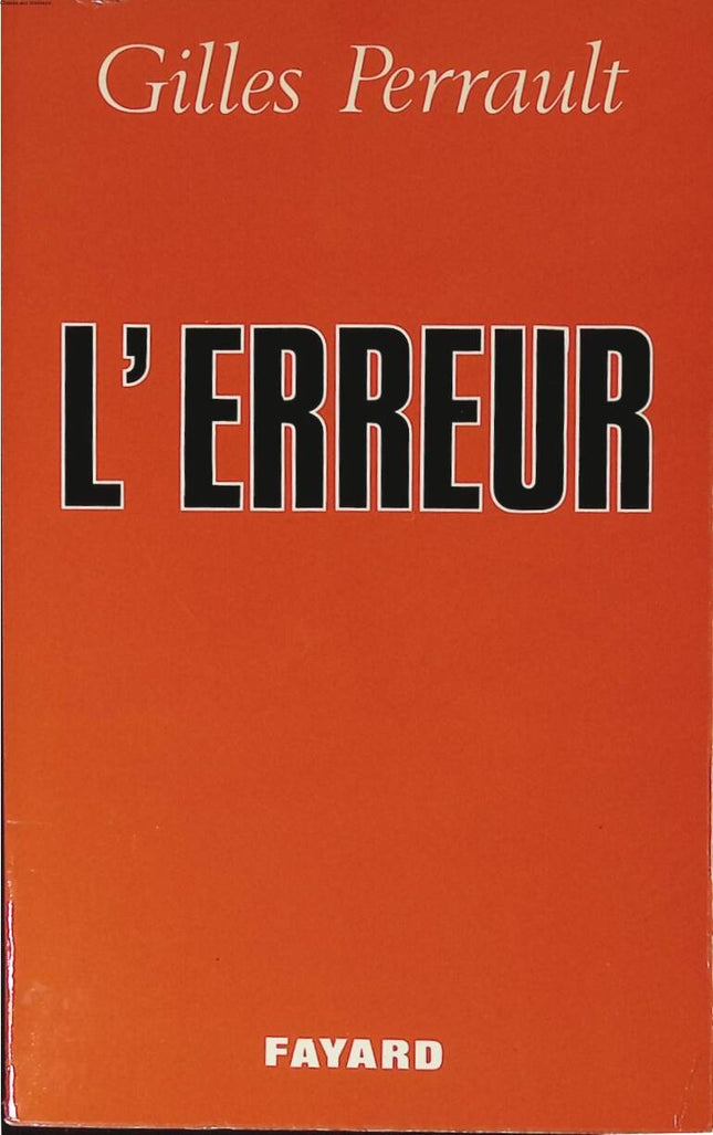 The Mistake - Gilles Perrault - 1971 - book