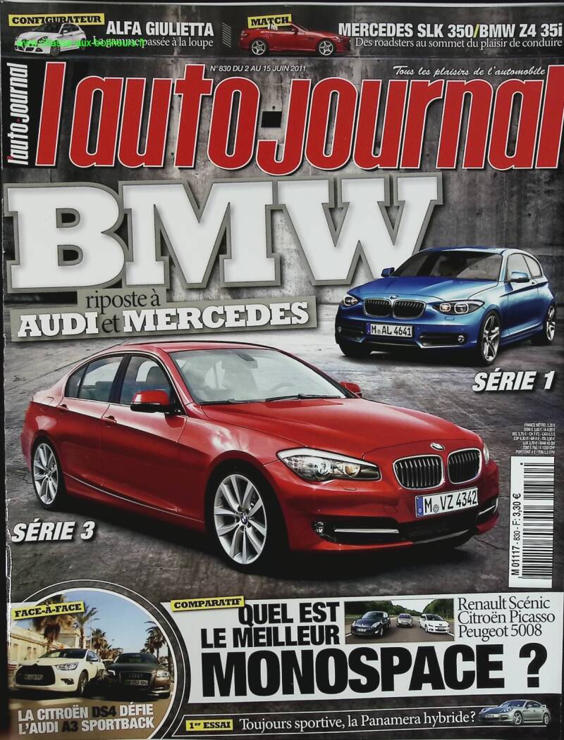 BMW riposte à Audi et Mercedes - L'auto journal - n° 830 - 2011 - revue magazine - voiture