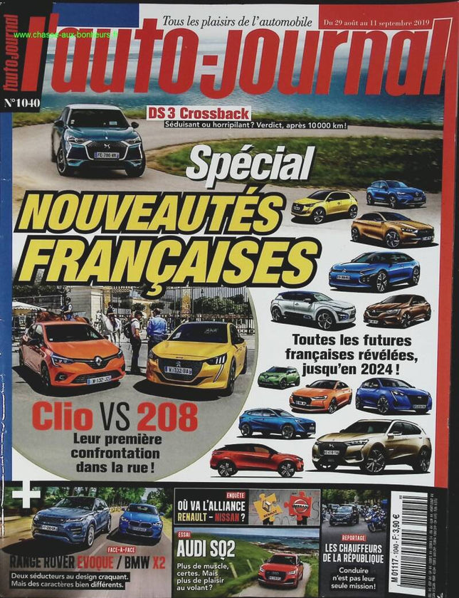 Nouveautés française - L'auto journal - n° 1040 - 2019 - revue magazine - voiture