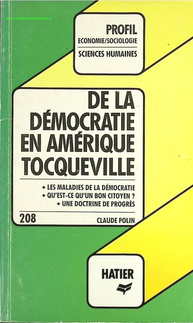 Tocqueville and Democracy in America - HATIER SCOLAIRE - book