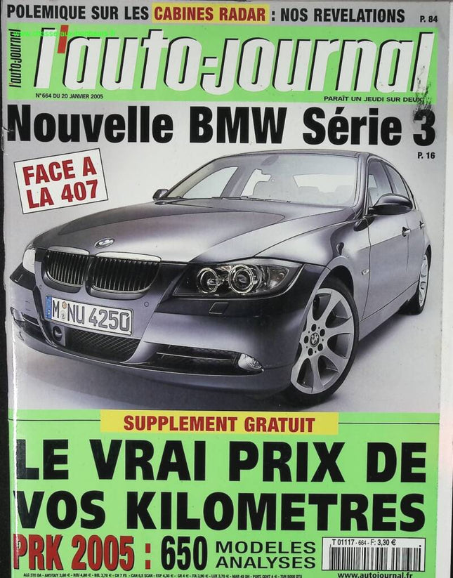 Nouvelle BMW série 3 - L'auto journal - n° 664 - 2005 - revue magazine - voiture