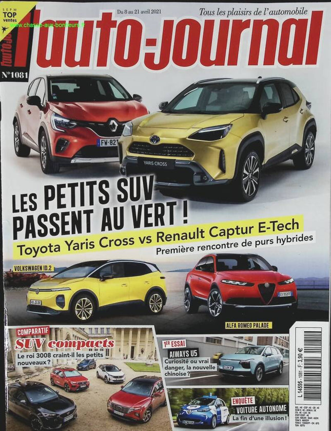 SUV passent au vert - L'auto journal - n° 1081 - 2021 - revue magazine - voiture
