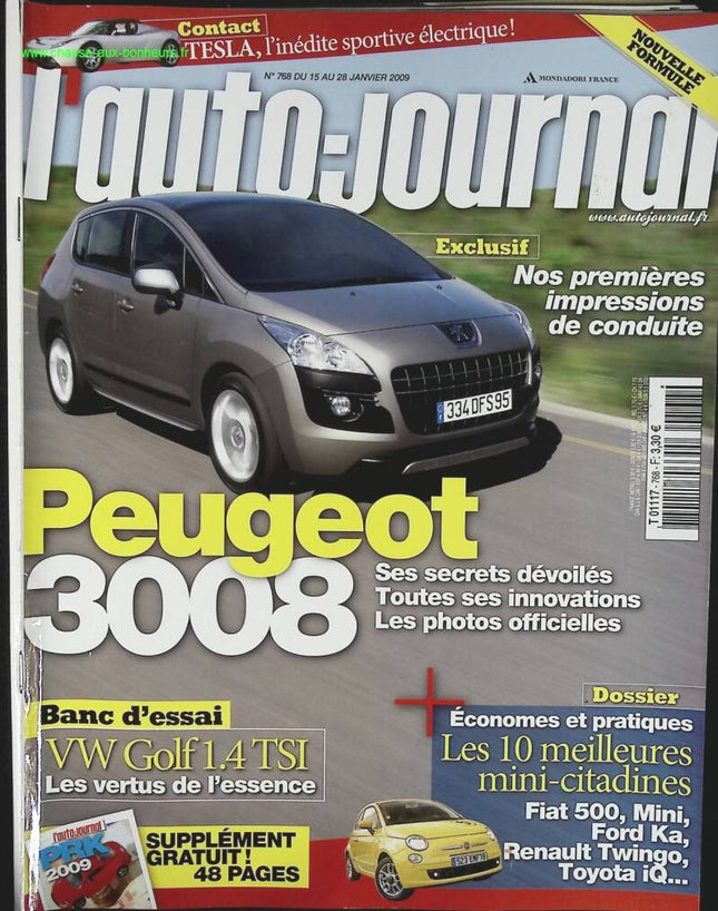 Peugeot 3008 - L'auto journal - Nr. 768 - 2009 - Zeitschriftenbericht - Auto