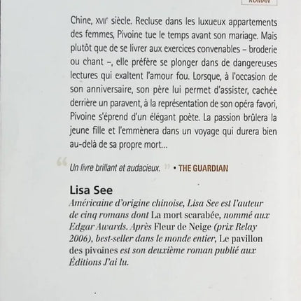 Le Pavillon des Pivoines - Lisa See - livre
