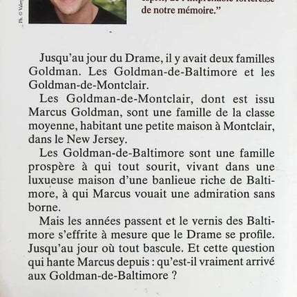 Le livre des Baltimore - Joël Dicker - Livre