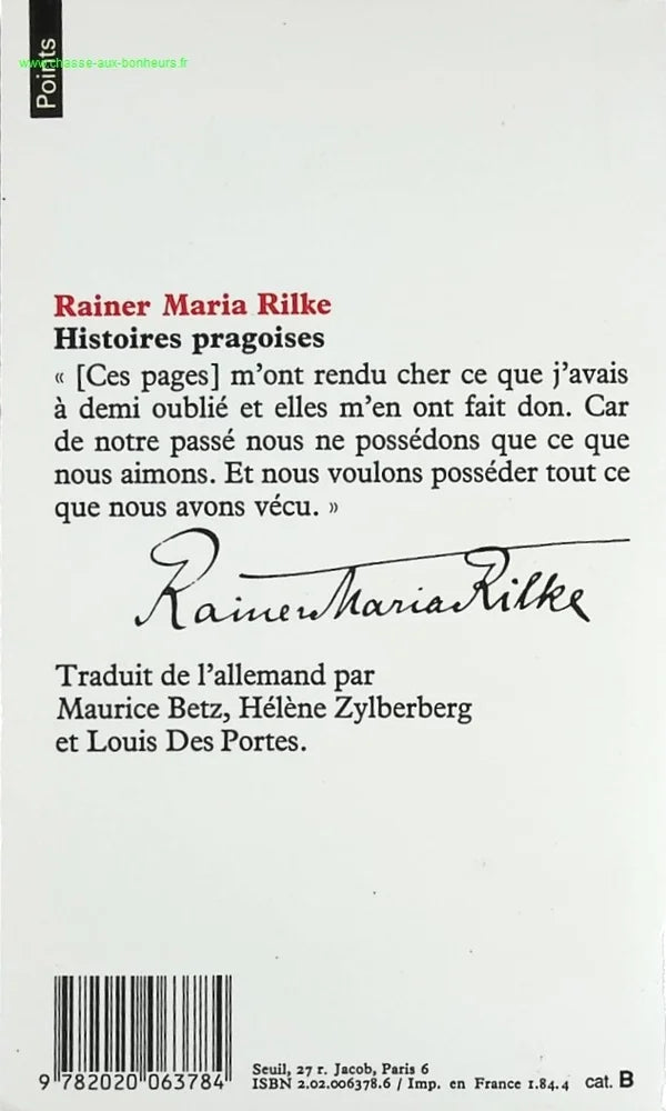 Prague Stories - Rainer Maria Rilke - book