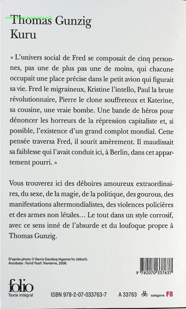 Kuru - Thomas Gunzig - book