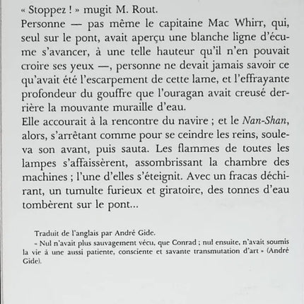 Typhon - Joseph Conrad - livre