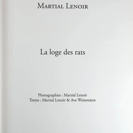 The Rat Lodge – Martial Lenoir – Ava Weissmann – Buch