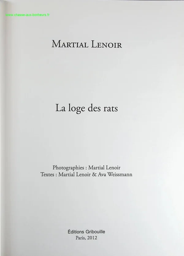 The Rat Lodge - Martial Lenoir - Ava Weissmann - Book