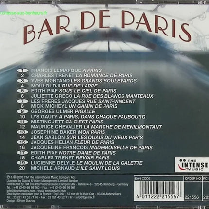 The Paris Bar - Various Artists - CD