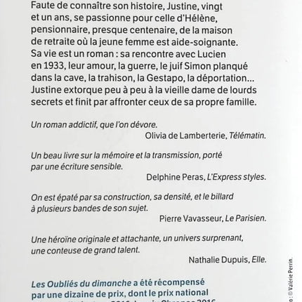 The Forgotten Sundays - Valérie Perrin - Book