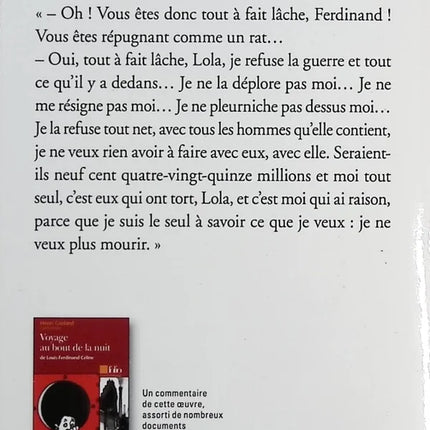 Voyage Au Bout De La Nuit - Louis-Ferdinand Celine - Livre