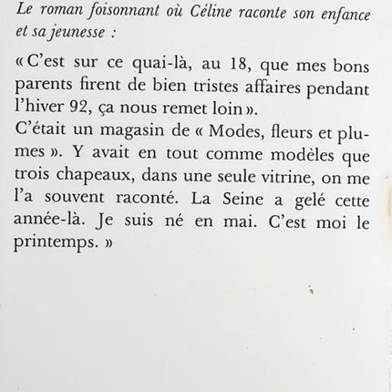 Mort à crédit - Louis-Ferdinand Céline - Livre