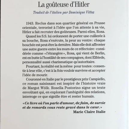 Hitler's Taster - Rosella Postorino - book