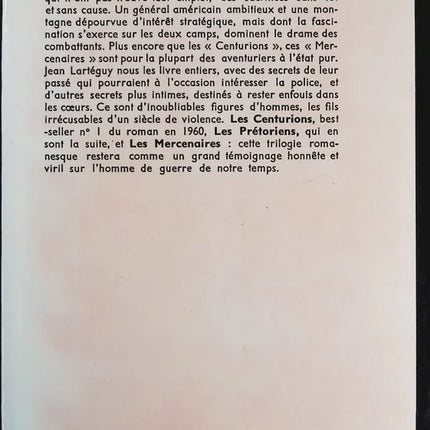 Les mercenaires - Jean Lartéguy - Livre