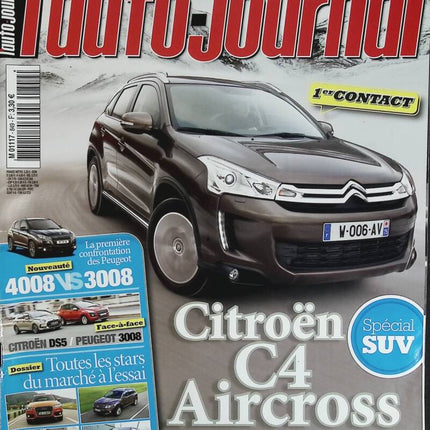 Citroën C4 aircross - L'auto journal - n° 849 - 2012 - revue magazine - voiture