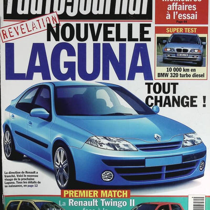Nouvelle Renault Laguna - L'auto journal - n° 496 - 1998 - revue magazine - voiture