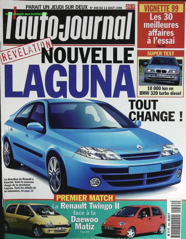 Der neue Renault Laguna - L'auto journal - Nr. 496 - 1998 - Zeitschriftenbericht - Auto