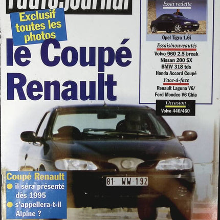 Le coupé Renault - L'auto journal - n° 19 - 1994 - revue magazine - voiture