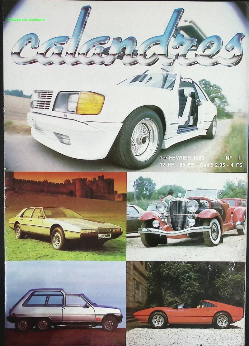 Calandres - n° 11 - 1983 - revue magazine - voiture