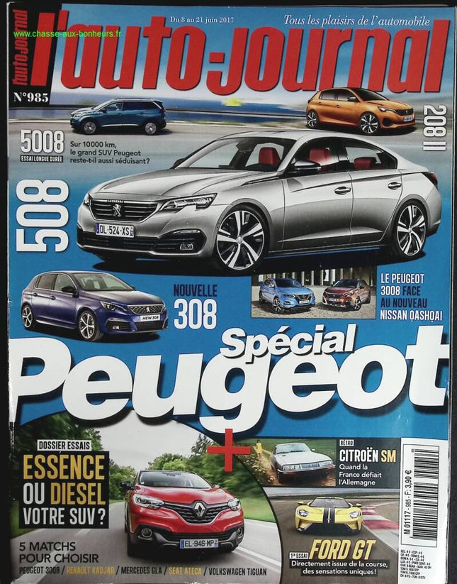 Spécial Peugeot 508 - L'auto journal - n° 985 - 2017 - revue magazine - voiture