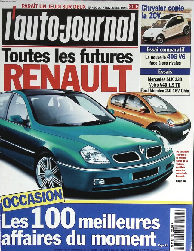 All the future Renaults - L'auto journal - n° 450 - 1996 - magazine review - car