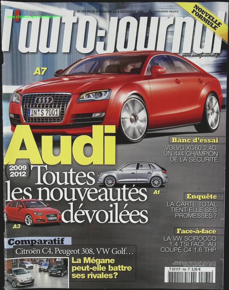 Audi A7 - L'auto journal - n° 764 - 2008 - magazine review - car