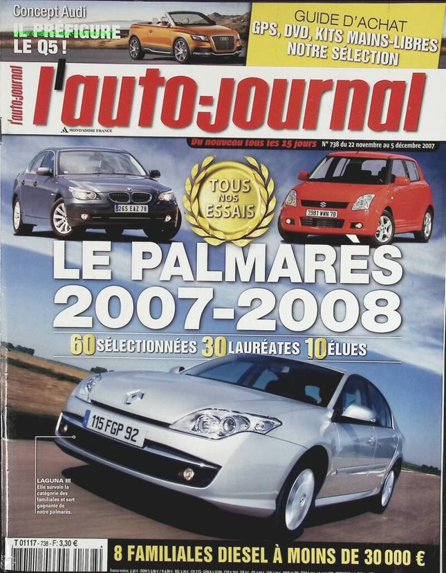 Auszeichnungen 2007-2008 - L'auto journal - Nr. 738 - 2007 - Zeitschriftenkritik - Auto