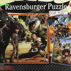 3x49 piece puzzle - The world of dragons - board game
