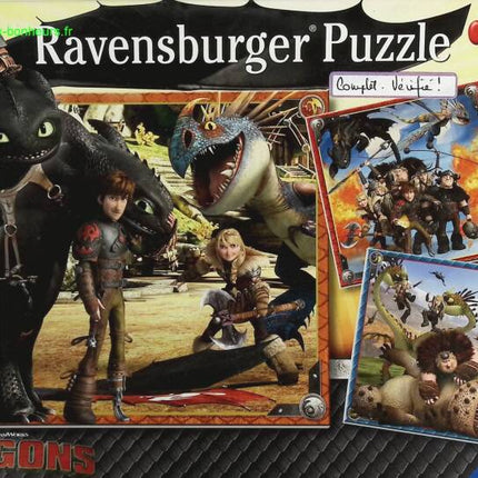 3x49 piece puzzle - The world of dragons - board game