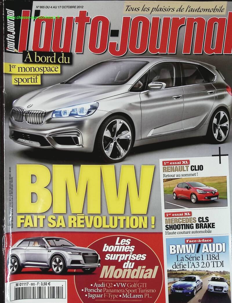 BMW fait sa révolution - L'auto journal - n° 865 - 2012 - revue magazine - voiture