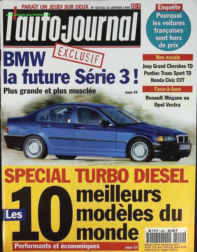 BMW die Zukunft der 3er-Reihe - L'auto journal - Nr. 429 - 1996 - Zeitschriftenbericht - Auto