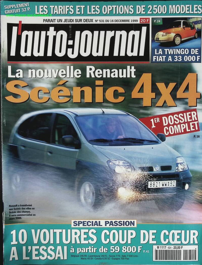 Renault Scénic 4 X 4 - L'auto journal - n° 531 - 1999 - Zeitschriftenbericht - Auto