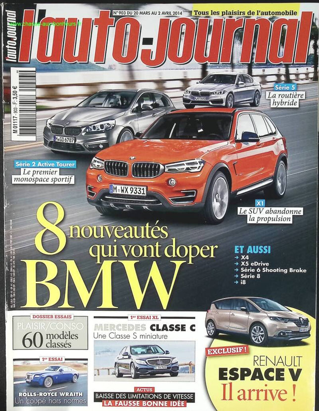 8 nouveautés BMW - L'auto journal - n° 903 - 2014 - revue magazine - voiture