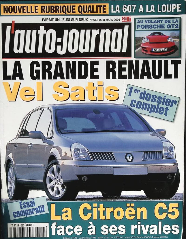 The large Renault Vel Satis - L'auto journal - n° 563 - 2001 - magazine review - car