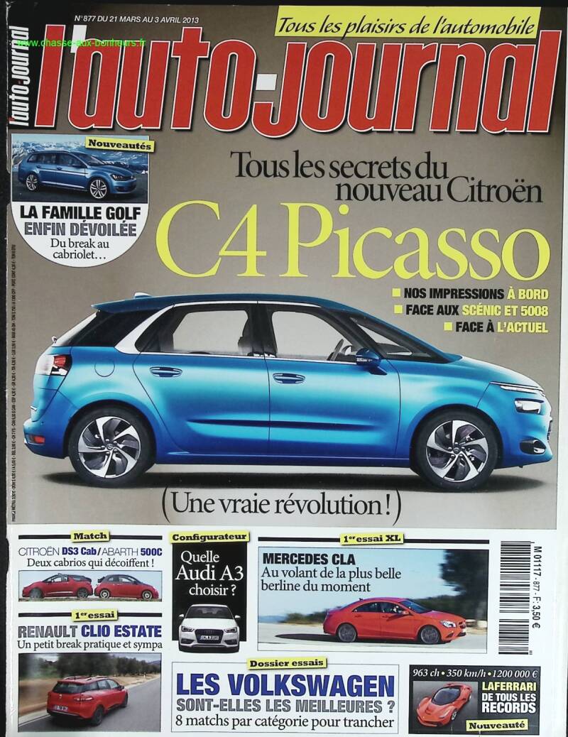 Citroën C4 Picasso - L'auto journal - n° 877 - 2013 - revue magazine - voiture