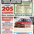 205 16 valves - L'auto journal - n° 18 - 1988 - magazine review - car