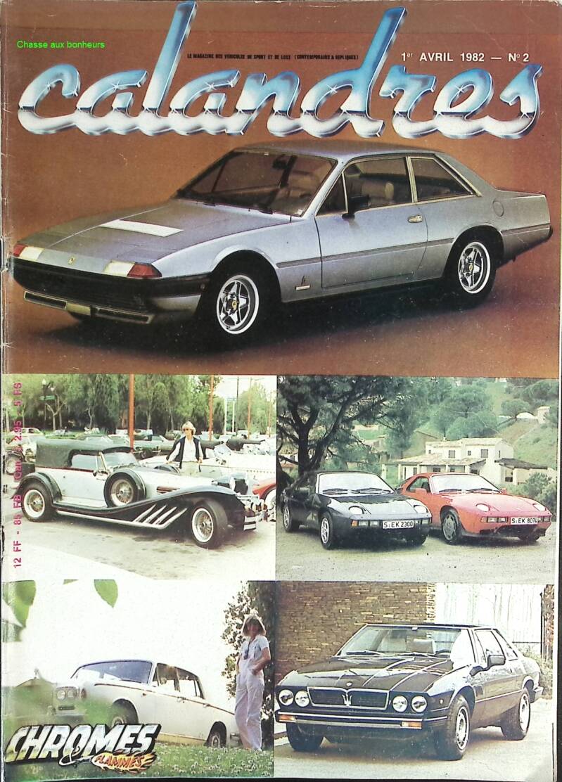 Calandres - n° 2 - 1982 - revue magazine - voiture