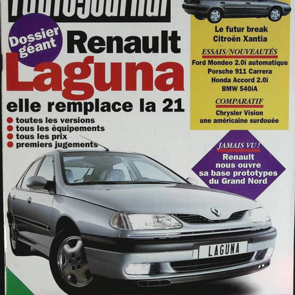 Renault Laguna - L'auto journal - n° 22 - 1993 - revue magazine - voiture