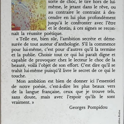 Anthologie de la poésie française - Georges Pompidou - livre