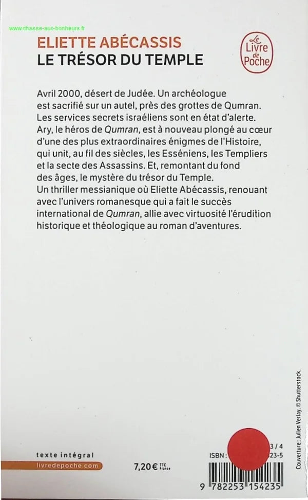 The Treasure of the Temple - Eliette Abécassis - book