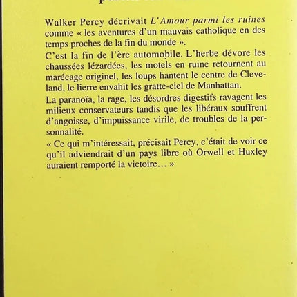 L'amour parmi les ruines - Walker Percy - livre