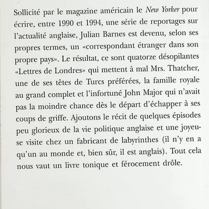 Briefe aus London - Julian Barnes - Buch