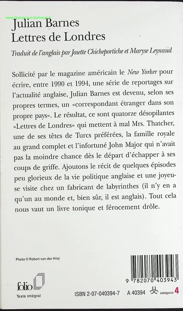 Letters from London - Julian Barnes - book
