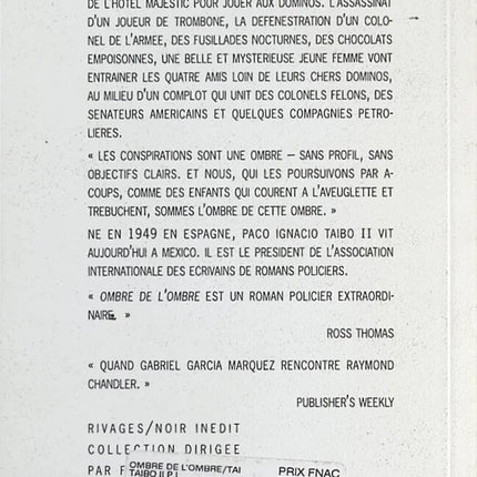 L'Ombre de l'ombre - Paco Ignacio Taibo II - livre