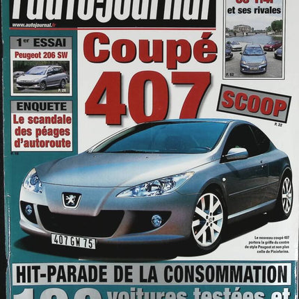 Peugeot 407 Coupé - L'auto journal - No. 593 - 2002 - magazine review - car